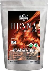 Organic ORANGE RED Henna Hair Dye - USDA Certified Organic Henna For Hair, Natural, gluten free, cruelty free Henna Hair Color
