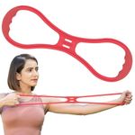 GELRIDE Medium Resistance (Red) Yoga Gel Band (1 pcs) - for Soft Chest Expander Fitness Exercise - for Arm, Shoulder, Leg, Feet and Joints Exercise - Chest, Arm & Shoulder Stretch Exercise Equipment