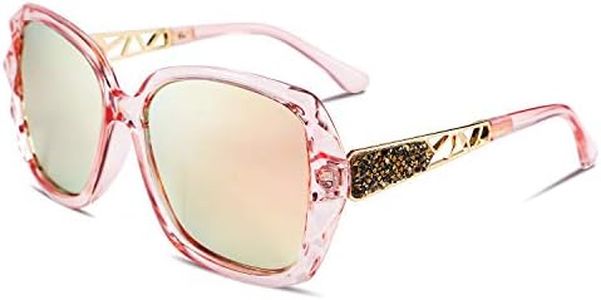 FEISEDY Classic Polarized Women Sunglasses Sparkling Composite Frame B2289