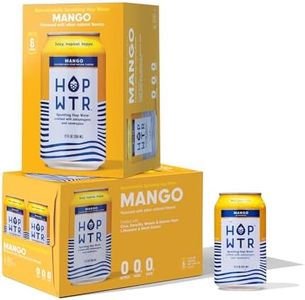 HOP WTR Sparkling Hop Water, Mango 12 Pack, Sugar Free, Low Carb Non Alcoholic Drinks, NA Beer, Adaptogen Drink, No Calories, Adaptogens & Nootropics for Added Benefits, 12 oz Cans