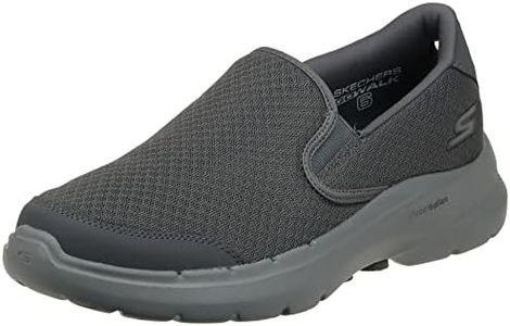 Skechers Mens GO Walk 6 Gray Walking Shoe - 9 UK (216623)