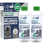 Caffenu Delonghi Descaling Kit | 2 Bottles x Delonghi Descaler 4 Uses | Descaling Solution Formulated For Delonghi Machines | Extend Coffee Machine Life