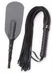 Horse Crop Whip Set 18" 27" - Horse Set Flogger Faux Leather - Riding Whip for Horse Equestrian - English Riding Set Crop for Horses