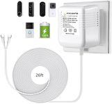 Video doorbell Special Power Transformer, 18V500MA Ring doorbell Power Adapter, Compatible with Ring, Nest, Eufy, Wyze, Arlo Wireless Video doorbell (with 315in Cable White)