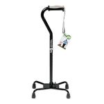 Hugo Adjustable Quad Cane, Large Base, Ebony 1 count