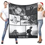 LNM Personalised Blanket for Adult & Kid, Personalised Photo Blanket, Custom Blanket, Customised Blanket with Photos, Personalised Gifts for Women, Men, Baby, Kid, Pet, Family