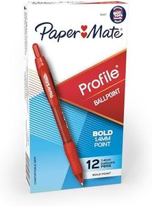 Paper Mate Profile Retractable Ballpoint Pens, Bold (1.4mm), Red, 12 Count