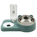 Foodie Puppies 2 in 1 Cat Feeder Bowls with Automatic Water Dispenser - (HydroFeast Bowl), Detachable Design, Stainless Steel, Tilted Raised Bowl for Puppies, Small Dogs, Cats, Kittens