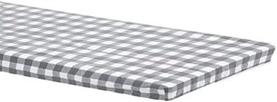 PATIKIL 30" x 72" Picnic Table Cover, Waterproof Vinyl Fitted 6ft Tablecloth Flannel Backing Elastic Edge for Rectangle Table, Grey