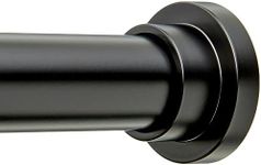 Amazon Basics Adjustable Indoor/Outdoor Tension Curtain Rod - 24" to 36", Black