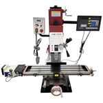 INTBUYING Mini Milling Machine Metal Benchtop Milling Machine Mini Mill Drill Machine, 50-2250 RPM, R8 Spindle Taper, X-Axis Power Feed & DRO & 1.5KW Brushless Motor 110V