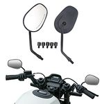 YOUNDERM Universal Oval 8mm 10mm Motorcycle Rear View Side Mirrors for Honada Suzuki Cruiser Chopper Honda Yamaha kawasak