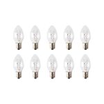 15WE12 15 Watt Light Bulbs Compatible with Scentsy - Plug in Nightlight Warmer Wax Diffuser C7 Replacement Bulbs 15W 120 Volt by Wadoy (10 Packs)