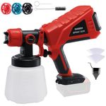 Cordless Paint Sprayer for Milwaukee 18V Battery Airless Electric HVLP Spray Paint Gun Tools for House Painting Walls Furniture Fence (No Battery)