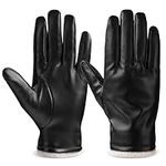 OZERO Gloves for Men: PU Leather Fu
