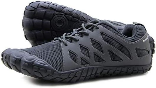 Oranginer Men's Barefoot Shoes Lightweight Athletic Trail Running Shoes Men Gray Size 10