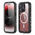 MP+ Waterproof Case For iPhone 15 Pro,IP68 Waterproof Snowproof Shockproof Dustproof Case For iPhone 15 Pro,Full Body Heavy Duty Rugged Magnetic Case for iPhone 15 Pro-6.1" Black