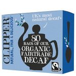 Clipper Organic Everyday Decaf Tea Bags | Natural, Unbleached, Plant-Based Biodegradable & Non GM Black Tea Bags | | Eco Conscious, Organically Grown & Fair Trade Tea (80 Teabags)