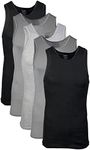 Gildan Men's Tank Vest, Grey/Black,