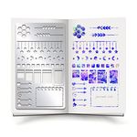 INFUNLY Bookmark Metal Stencils Calendar Stainless Steel Stencil Stars Arrowheads Drawing Painting Stencils Journal Planner Stencils for Diary Wood Carving DIY Scrapbooking Engraving