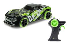 Exost 20630 Lightening Dash, RC Vehicle with Light Up Body, High Speed Kids Stunt Remote Control Car, 2HGhz, Black and Green, Multicolour