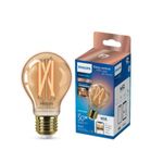 PHILIPS Smart 7W (Eq.50W) Filament Amber Glass LED Bulb |Wiz Connected Decorative WiFi + Bluetooth A60 Bulb for Home & Decoration |Color: Tunable White, Bulb Base : E27