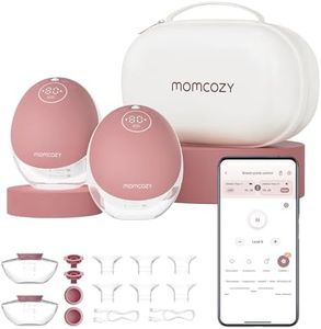 Momcozy Sacaleches Manos Libres Mobile Flow | M9 Mejorado, Eléctrico y Controlado por App, Múltiples Modos & 15 Niveles, Sacaleches Portátil, 24 mm (2, Rojo)