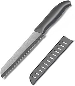 Muncene Advanced Ceramic Bread Knife - Ceramic Serrated Slicing Knife - Never need to Sharpen - 6" Sharp Blade