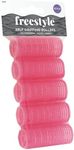 Freestyle Self Grip Rollers, 24 mm Diameter, Pink, 5 Count