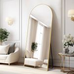 COFENY Full Length Mirror, 71" x 30" Arched Mirror Full Length Gold Floor Wall Mirror Standing, Leaning or Hanging, Big Arch Full Body Mirrors Standing Mirror for Bedroom Living Room Bathroom