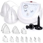 RUTAWZ Vacuum Therapy Machine, Vacuum Cupping Scraping Massage Machine Adjustable Suction and 6 Modes Multifunctional Body Massager with 24 Vacuum Cups and 3 Pumps for Salon SPA