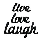 Sehaz Artworks Live Love Laugh Plaque Sign - Black Wooden Plaque Wall Hangings Home Room & Wall Decor Wall Art