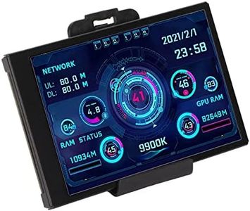 PUSOKEI Sensor de PC con Mini Pantalla USB IPS de 3,5 Pulgadas, CPU, GPU, Pantalla de Panel de Monitor de Temperatura de Uso de RAM, Pantalla Extendida de Host, Rotación de 360°, para PC con Windows
