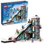 LEGO City Ski and Climbing Center Building Toy Set, 3-Level Building with a Ski Slope, 8 Minifigures and 2 Animal Figures for Imaginative Winter Sports Play, Fun Gift Idea for Kids and Ski Fans, 60366