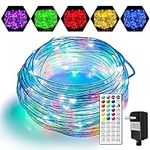 OMIKA 66ft Color Changing Permanent Outdoor Lights Plug in, 18 Colors+Warm White 200 LEDs Ultra-Thin LED Rope Lights, Waterproof String Lights with Remote for Bedroom, House, Outside Christmas Decor