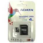 ADATA AUSDH4GCL4-RA1 memory card 4 GB MicroSDHC Class 4