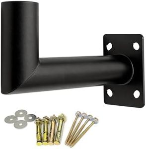 Locontifni 90 Degree Wall Mount Bracket with 11" Extension, 0.2" Thick Steel Flange, 2-3/8" OD Tenon Adapter for Outdoor Pole Lights, Heavy Duty Galvanized Metal L Shaped Right Angle Mount Kit