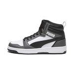 Puma Unisex Adults Rebound V6 Sneakers, Puma White-Puma Black-Shadow Gray, 8 UK