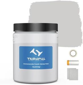 TILSWALL Fence Paint for Paint Sprayer, Durable, Eco-Friendly, Wood Pintura for Cabinet, Crafts, Furniture, Metal, Chair, DIY, Water-Based, Non-Toxic and Odorless, Easy to Apply（Light gray）,Pint 16 oz