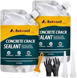 Autosel Concrete Crack Filler, Cement Crack Filler, Self Leveling Concrete Crack Repair Sealant–Quick-Drying, Waterproof, Durable Filler for Driveway, Sidewalk & Expansion Joint Repair-2 PCS