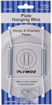 Plymor White Vinyl Finish Wall Mountable Plate Hanger, 4.625" H x 2.5" W x 0.5" D (For Plates 5" - 8")