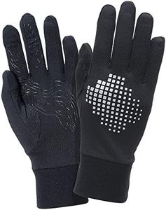 TrailHeads Running Gloves | Lightweight Gloves with Touchscreen Fingers (black/reflective, medium)