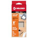 VELCRO Brand Sleek and Thin for Fabrics | 6ft x 3/4in Tape, White | Soft on Skin Ultra Light with Sewing Lane Technology, VEL-30186-USA
