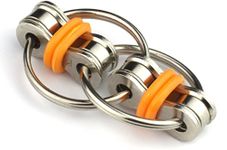 Tom's Fidgets Flippy Chain Fidget Stress Reducer Toy - Orange