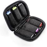 WesData Flash Drive Case, USB Drive Holder, Storage Bag for Thumb Drive, Light Weight and Easy to Put into Pockets, Protect and Store Small Items, 6 Slots Bag Black Color