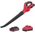 Cordless Leaf Blower 20V 190KM/H Electric Leaf Blower with 2.0 Ah Lithium Battery and Charger, in the Box, Suitable for Clearing Leaves/Snow/Patio/Deck/Garden/Dust/Grass Clippings