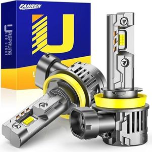 Ursprung 2026 Upgraded H11/H8/H9 LED Light Bulbs, 120000LM Ultra Brightness, 1:1 Halogen Size, 6500K Cool White, 10-Year Long Service Life Fog Light with Cooling Fan, Plug and Play, Pack of 2