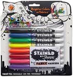 Stained by Sharpie Brush Tip Fabric Markers, 8 Colored Markers (1779005)