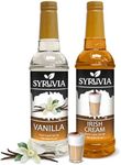 Syruvia Coffee Syrup Variety Pack - Vanilla & Irish Cream- Gluten-Free, Kosher, 25.4 fl oz Bottles - Enhance Your Coffee Experience with Premium Flavoring Syrups