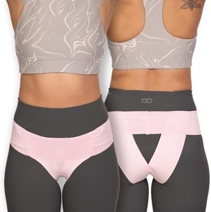 FEMME JOCK Pelvic Support Belt for Women - Pregnancy & Postpartum Uterus Girdle, SPD, Prolapse, Vulvar Varicosities Support Band - Low Waist, Pink, XX-Small fits waist 22" up to 26"